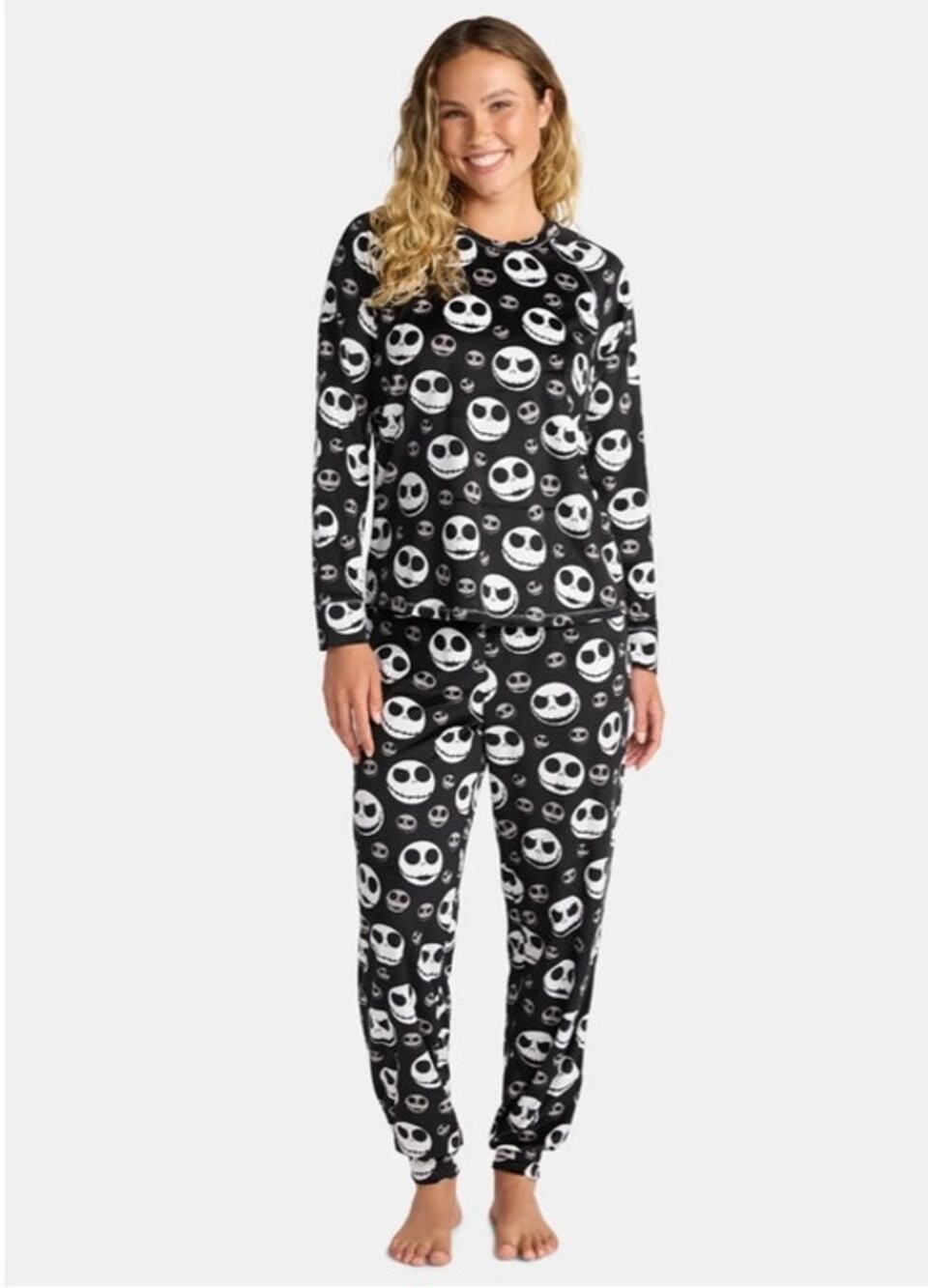 Disney Nightmare Before Christmas Cozy Pajama Set 2 Pc Jack Skellington Medium